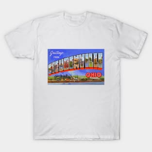 Greetings from Steubenville Ohio- Vintage Large Letter Postcard T-Shirt